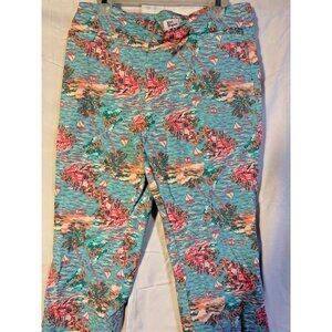 Kim Rogers Capri Pants Womens 16 XL Quirky Fun Coastal Grandma Hippie